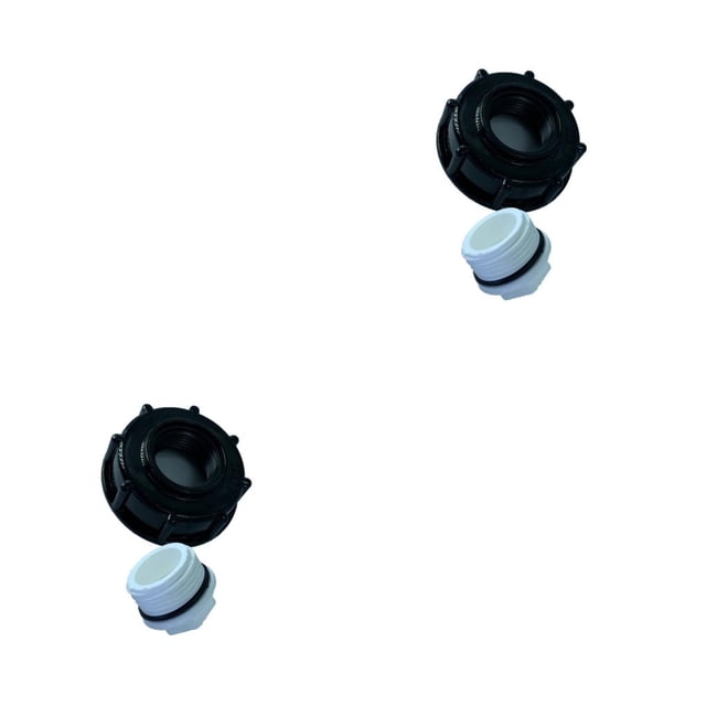 Eigraketly Adaptador de válvula de barriles IBC de plástico para jardinería, garaje, conector de manguera reemplazable, accesorios de herramienta de Type2 NO2 Eigraketly CBP495608