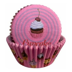 Genérico - Pack X100 Capsula Para Hornear Capsulas Cupcakes Cereza 7Cm