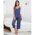 thumbnail image 4 of Beautyin Vêtements de Nuit pour Femmes Pyjama Sans Manches 2 Pièces, 4 of 7