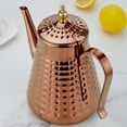 thumbnail image 4 of SANQIAHOME 1.8L(60oz) Stainless Steel Hammer Patterned Teapot With Removeable Infuser,Loose leaf cover,Copper, 4 of 11