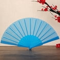 thumbnail image 3 of D-GROEE Plain Hand Plastic Folding Fan Handheld Fan Cloth Folded Fan for Wedding Party and Home Decoration, 3 of 5