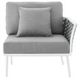 thumbnail image 5 of Modway Stance Modern Fabric & Aluminum Outdoor Right-Facing Armchair in Gray, 5 of 9