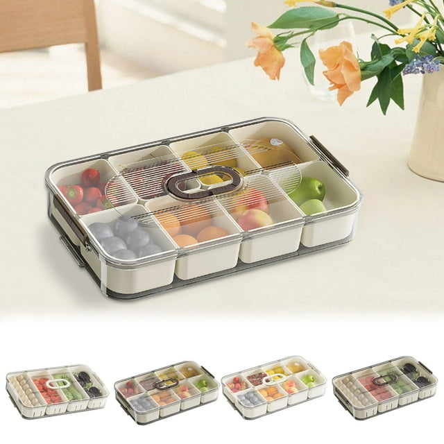 Xihbxyly Caja para Condimentos, Organizador de Especias Transparente, Diseño Portátil y Sellado para Mantener La Frescura, Especiero Multicompartimento, Ahorra Espacio En La Cocina, Cocina Casera, 34