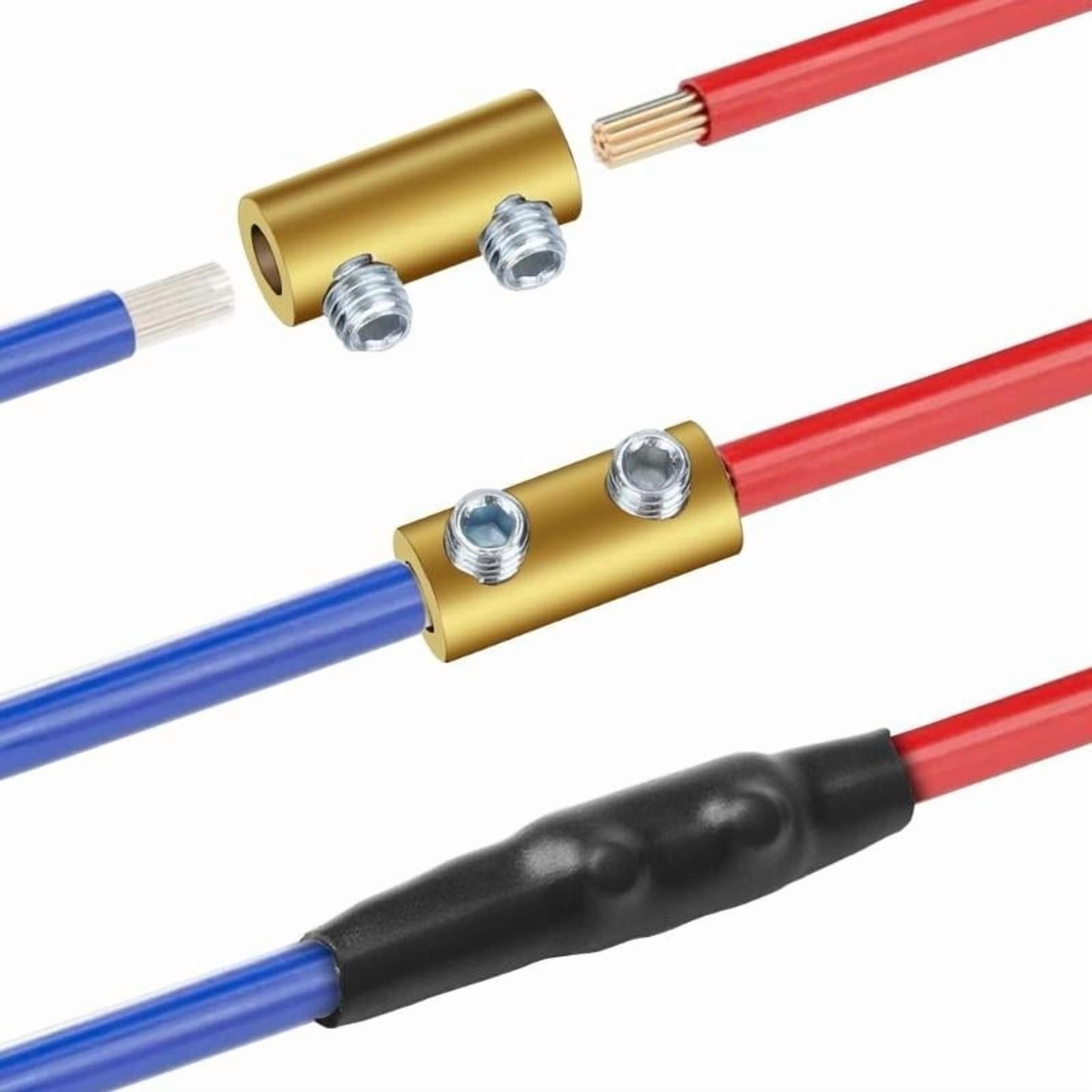Multipurpose 30pcs 10 AWG Wire Butt Connectors Easy Insulated Straight Crimps for Efficient Electrical Connections