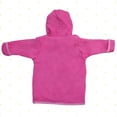 thumbnail image 5 of Spasilk 100% Cotton Hooded Terry Bathrobe with Booties, Pink Flower, 0-9 Months, 5 of 7