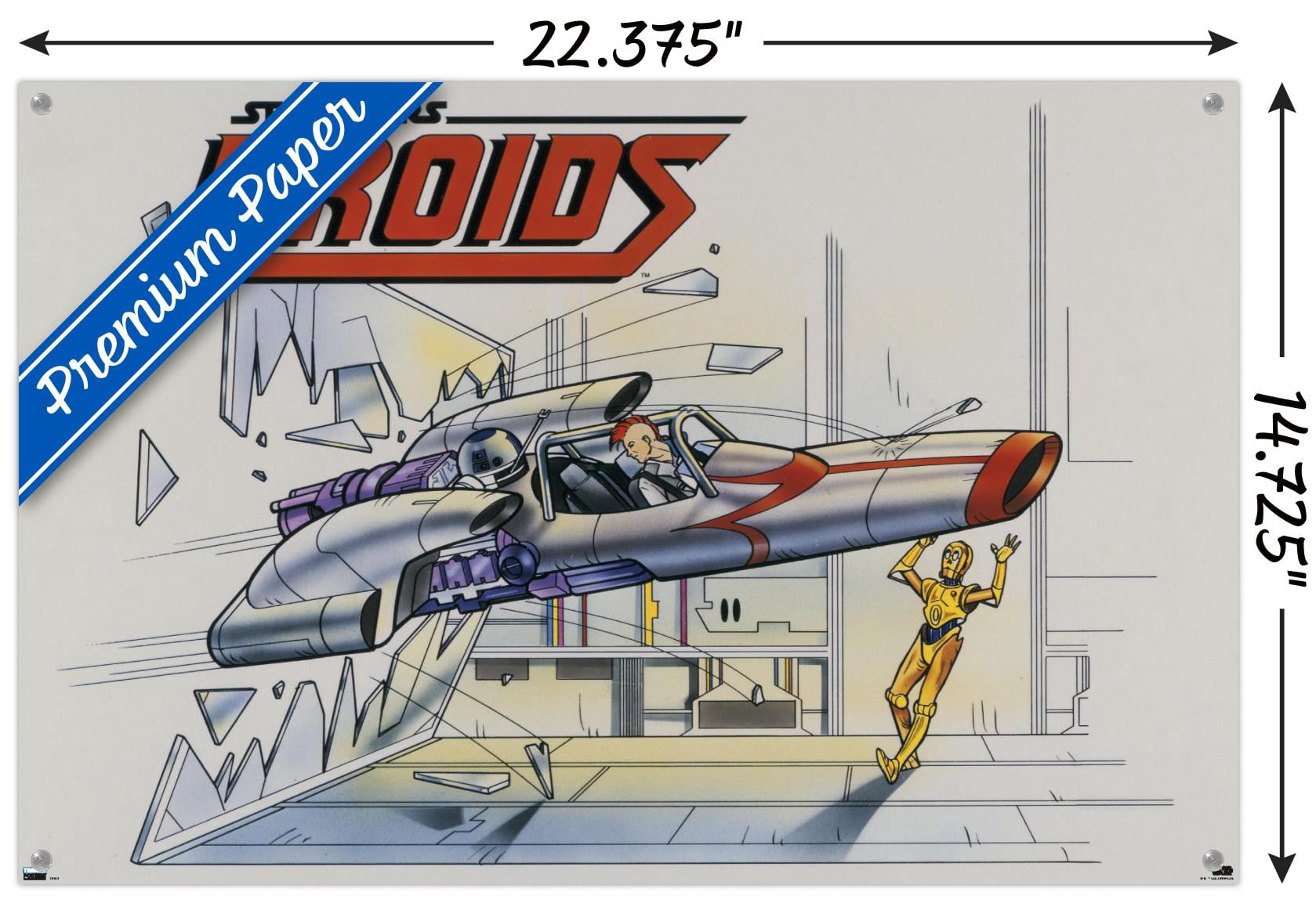Star Wars: Droids - Crash Wall Poster with Pushpins, 14.725" x 22.375"