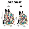 thumbnail image 2 of FORMRS Mini Backpack Purse for Women Quilted Travel Daypack Casual Shoulder Bag, Purple Geometric, 2 of 7