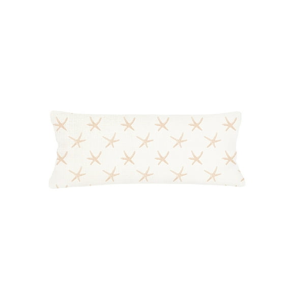 Starfish Beige Linen Pillow 14x40 Down