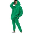 thumbnail image 2 of Fjofpr Womens Sweatshirts and Pants Women's Long Sleeve Hooded Pullover Pocket Leisure Tops + Pants Set, 2 of 6