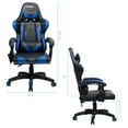 thumbnail image 2 of Gymax Gaming Chair Reclining Swivel Racing Office Chair w/Massage Lumbar Support Blue, 2 of 10