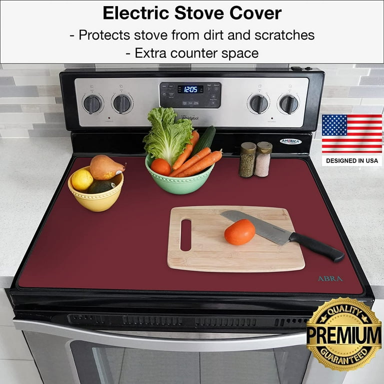 Stove Top Cover for Electric Stove Washer and Dryer Thick Natural