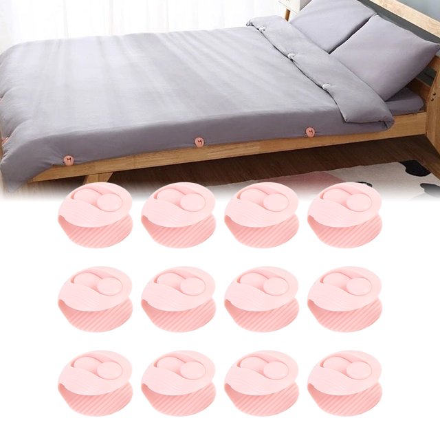 Clips de Fixation pour Couette, Supports de Housse de Couette, Fixateur de Couette Antidérapant, Adapté pour Serrer les Rideaux, Fixer les Ensembles de Meubles