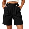 thumbnail image 2 of Byworldtasic Women's Lightweight Hiking Shorts with Pockets Running Casual Cargo Shorts for Golf Travel Athletic Camping, 2 of 9