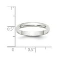 thumbnail image 3 of 10k White Gold 3mm Lightweight Half Round Wedding Band Size 6, 3 of 4
