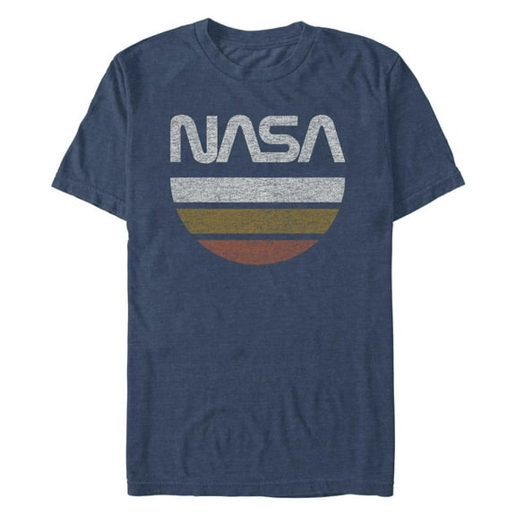 Men's NASA Distressed Name Stripes  Graphic T-Shirt