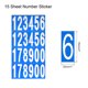 thumbnail image 2 of Buzón Números Adhesivo Etiqueta Número Auto Adhesivo PVC Vinilo Etiqueta Azul y Blanco 76x25mm para Buzones Señales, Paquete de 15 Unique Bargains números de buzón, 2 of 7