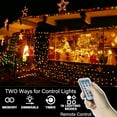 thumbnail image 4 of 33ft Christmas Decorative Mini Lights, 100 LED Transparent Wire Fairy Starry String Lights Plug in, 12 Lighting Modes, for Indoor Outdoor Xmas Tree Wedding Party Decoration (Warm+Multicolor), 4 of 6