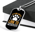 thumbnail image 3 of Dogs Are Link to Paradise Paw Necklace Stainless Steel or 18k Gold Dog Tag 24" Chain, 3 of 8