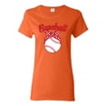 thumbnail image 1 of Wild Bobby, Cute Baseball Mom Ribbon Gift, Mother's Day, Women Graphic T-Shirt, Orange, Large, 1 of 3