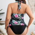 thumbnail image 5 of 2024 Women Leave Printed Plus Size Split Bikini High Waist Bikini Sexy Push Up 2PCS Beach Swimming Swimsuits Trendy Swim Wear, 5 of 9