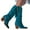 Blue, variant on Oyedens Knee High Riding Boots for Women Vintage Boho Tassel High Heels Knee Length Cowboy Boots