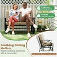 thumbnail image 2 of Gymax Outdoor 2-Person Glider Rocking Chair Loveseat w/Thick Cushions & Metal Frame, 2 of 9