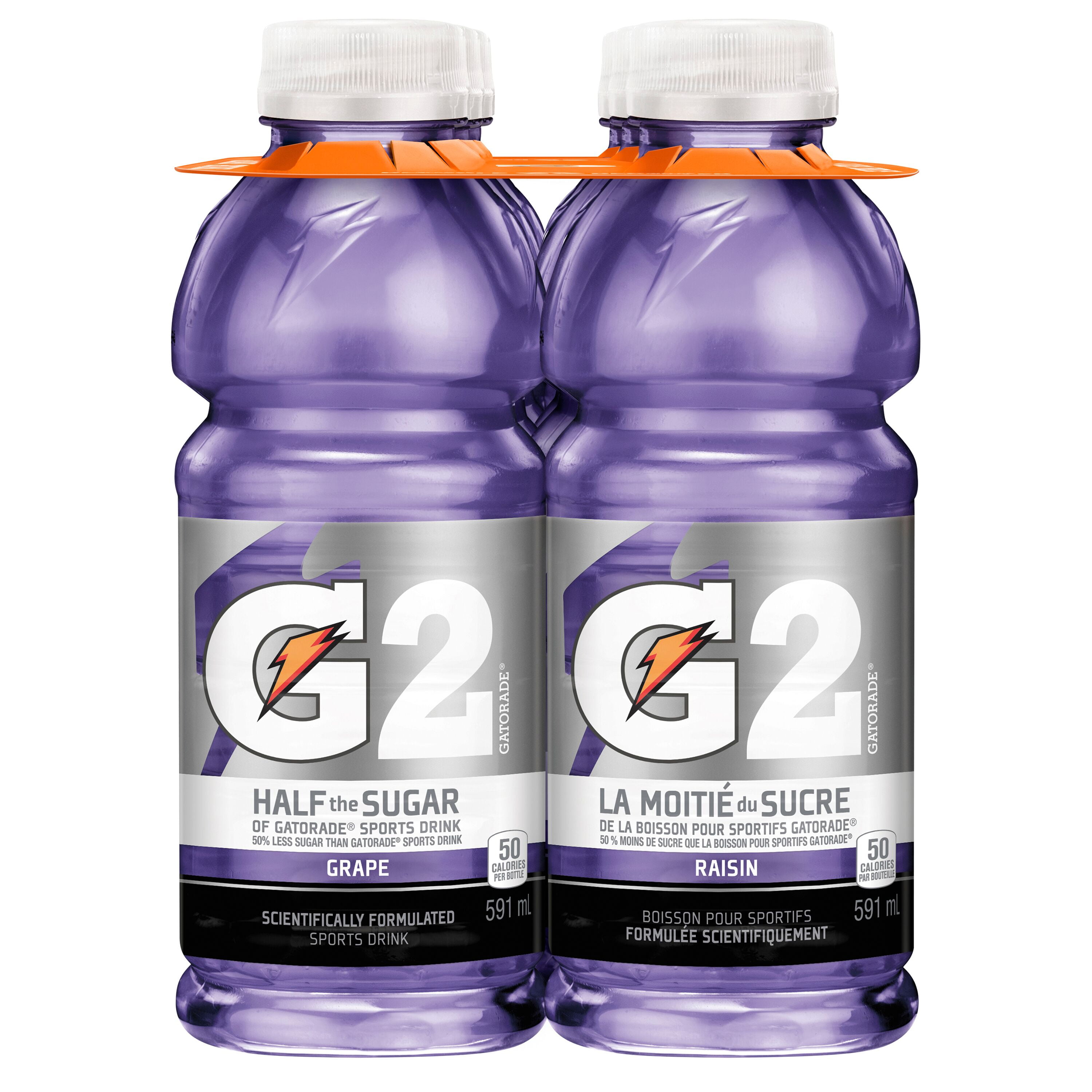 Gatorade G2 Grape Sports Drink 6 x 591 mL, Bottles, 6x591mL