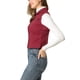 thumbnail image 4 of Chaleco sin mangas de mezclilla lavado para mujer INSPIRE CHIC con botones y bolsillos color burdeos M, 4 of 6