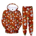 thumbnail image 4 of Conjunto de 2 piezas para hombre, sudadera con capucha y pantalón con estampado 3D de calabaza y linterna de terror para Halloween, conjunto de chándal de gran tamaño de alta calidad para hombre, 4 of 4
