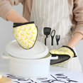 thumbnail image 2 of Cute Banana No.1102 Oven Mitts Heat Resistant - Soft Lining Silicone Mini Oven Mitts with HangingLoop, Kitchen Oven Gloves Heat Resistant 500℉ for Cooking Baking Microwave, 2 of 7