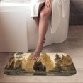 thumbnail image 4 of 1pc Giant Bear in Fantasy Village Absorbent Non-Slip Bathroom Thickened Flannel Rug Decor,Soft,Quick Drying,Suitable For Indoor/outdoor Use,Bathrooms,Bedrooms,Kitchens,Terrace,Laundry Rooms,16"x24", 4 of 9