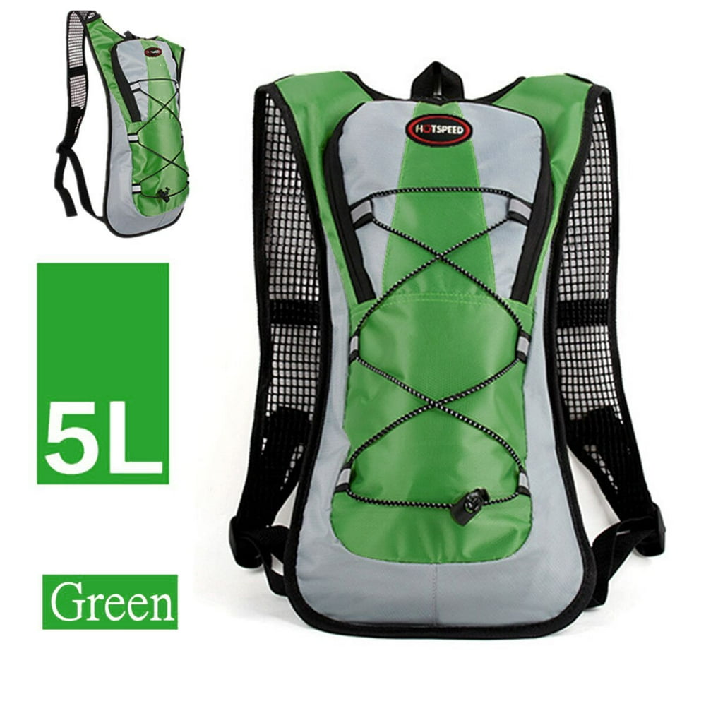 5L Outdoor Cycling Backpack Survival Hydration Pack with 2L Liter Straw