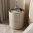thumbnail image 4 of Nueva mesita de noche redonda nórdica de madera maciza, gabinete de almacenamiento moderno y sencillo para dormitorio pequeño, gabinete Afas para sala de estar, muebles para el hogar, 4 of 4