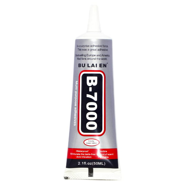 B-7000 Glue Clear for Rhinestone Crafts, Jewelry and Bead Adhesive B7000  Semi Fluid High Viscosity Glues for Clothes Shoes Fabric Cell Phones Screen  Repair Metal Stone Nail Art Glass (4x15 ml/0.5 oz)