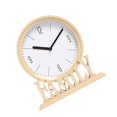 thumbnail image 1 of Desk Clock Non Ticking Battery Operated Art Clock Loft Family Decorative Office Shelf Beige, 1 of 8