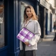 thumbnail image 6 of FORMRS 15"-15.6" Laptop Sleeve Protective Case Soft Carrying Quilted Computer Bag Cover, Purple and White Pattern, 6 of 7