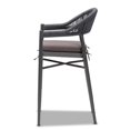 thumbnail image 3 of Bowery Hill Grey Finished Rope and Metal Outdoor Bar Stool, 3 of 10