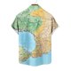 thumbnail image 5 of Mens Casual Manga Corta Botón Abajo Camisas Turndown Cuello Blusa de Impresión, Poliéster Ligero Top de la Moda para el Verano Al Aire Libre Y el Uso Diario, 5 of 6