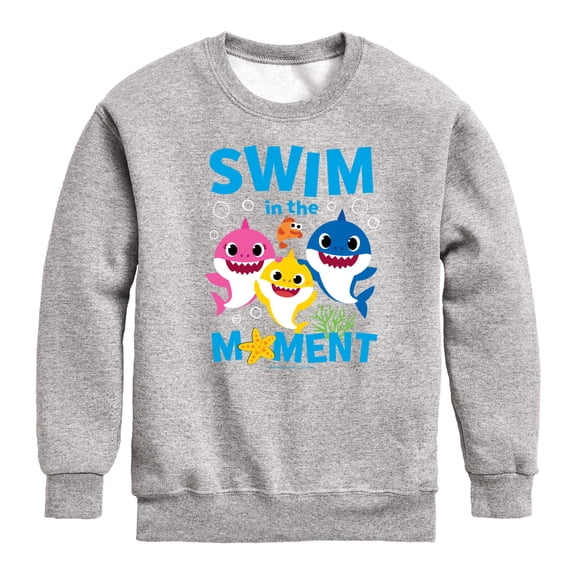 Baby Shark - Swim In The Moment Graphic Long Sleeve Fleece Sweatshirt