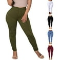 thumbnail image 2 of Jeans Crayon Grande Taille pour Femmes Extensible Décontracté Denim Pantalon Skinny Taille Haute, 2 of 6