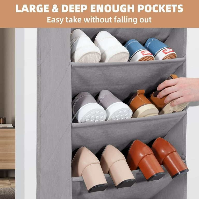 Over the Door Shoe Organizer Heavy-Duty Large Deep Pocket Hanging