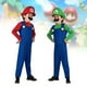 thumbnail image 2 of Super Mario Bros . Disfraz Para Niños Figura De Juego De Una Pieza Rol Usando SetGame Con Conjunto Con Sombrero Y BeardSuper, 2 of 3