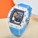 thumbnail image 4 of UTHAI CQ263 New fashionable casual men's watch with transparent bottom and double-sided hollow quartz watch, 4 of 5