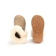 thumbnail image 4 of Fangasis Kids Warm Ankle Booties Non-Slip Winter Boot Plush Collar Snow Boots Travel Lightweight Outdoor Shoes Beige 9toddlers, 4 of 5