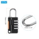 thumbnail image 2 of Cable de acero de seguridad con candado de combinación de 4 dígitos, 2 juegos de 1.6 pies de cuerda de seguridad recubierta, candado de doble lazo, negro, 2 of 7