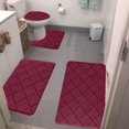 thumbnail image 1 of Juego de alfombrillas de baño de espuma viscoelástica de 4 piezas Inerposs: alfombras de baño ultra suaves, absorbentes, antideslizantes, lavables a máquina, de secado rápido, de estilo moderno en, 1 of 7