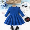 thumbnail image 3 of Baywell Toddler Girls' Dress Christmas Party Dresses Long Sleeve Crew Neck Fall Winter Dress, 3 of 7