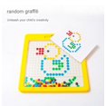 thumbnail image 4 of Tablero de dibujo magnético para niños, tablero magnético grande para niños Tablero magnético de dibujo con puntos magnéticos con cuentas de bolígrafo magnético 26*26*2,3 cm, 4 of 5