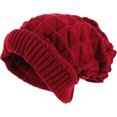thumbnail image 1 of Stylish Women Winter Hat Simple Warmer Cold Protection Hat Creative Outdoor Knitted Hat for Lady Girls (Red), 1 of 7