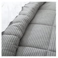 thumbnail image 6 of YOSITiuu - Mills Waffle Grey Pewter Comforter Set - Full/Queen Comforter + Two Standard Pillow Cases - Grey Pewter Waffle Weave - Comforter (90 x 94in.) and Pillow Case (26 x 20in.) - Cotton, 6 of 6